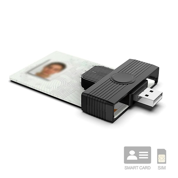 Cr318 Usb för smartkortläsare för bankkort Sim Id Cac Pc elektronik Connecto