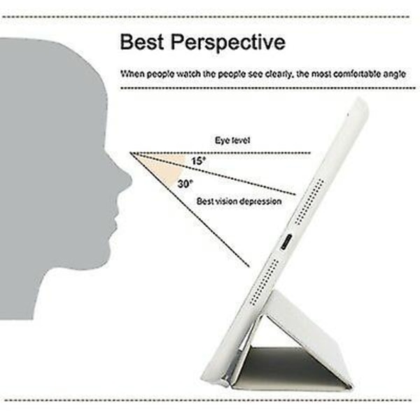 Smart magnetiskt fodral med automatisk väckning/sömn, skyddande fodral för iPad Air 1, julvit