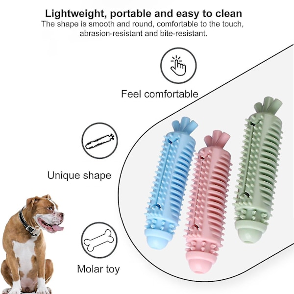 Beste kjæledyrleke gulrotform Bite Resistant Healthy Pet Dogs Molar Stick Toy Pet Product sky blue