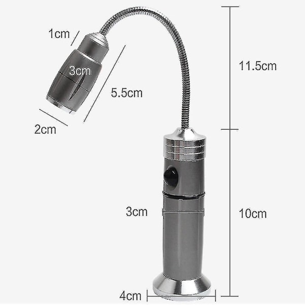 2 stk magnetisk grill lys med lyse LED-lys, magnetisk