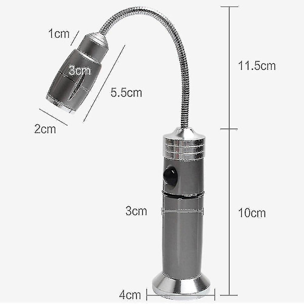 2 stk. Magnetiske Grilllys med Lyse LED-lys, Magnetiske