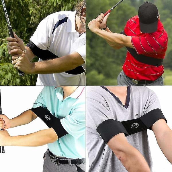 Professionel elastisk golf svingtræner sort