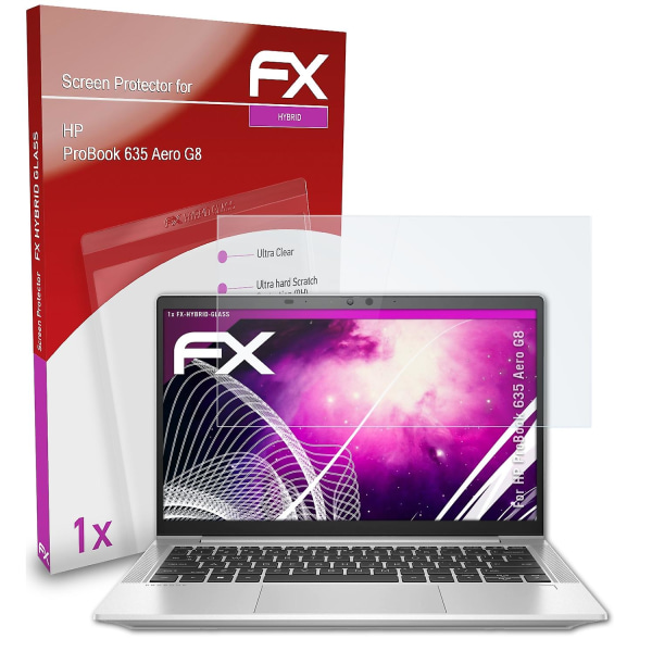 atFoliX Panzerfolie kompatibel med HP ProBook 635 Aero G8 Glassfolie 9H Schutzpanzer