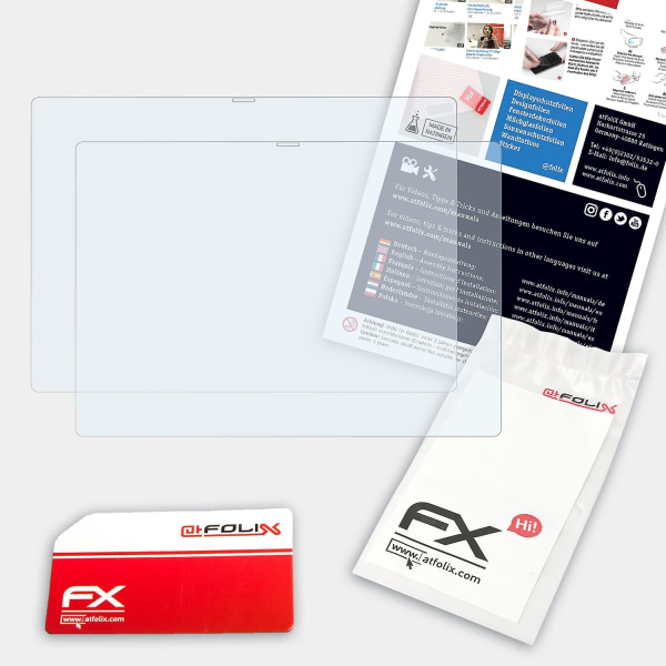 atFoliX 2x Schutzfolie -yhteensopiva Samsung Galaxy Book3 Ultra Displayschutzfolie klar -näytön kanssa