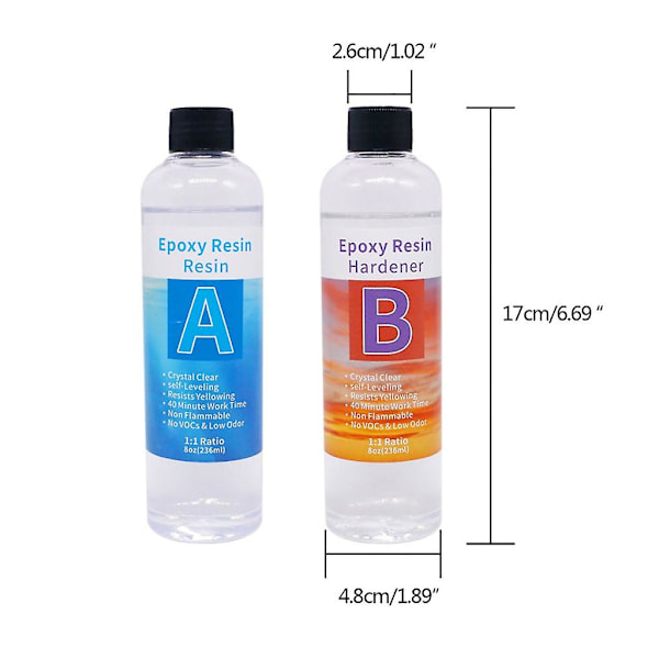 1:1 AB Resin Epoxy Lim Høy Adhesjon Herdemiddel Krystall Lim for Resin Smykker