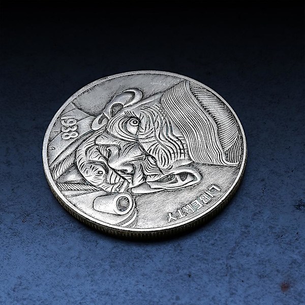 Speciell stil minnesmynt silverpläterad souvenir konst samling