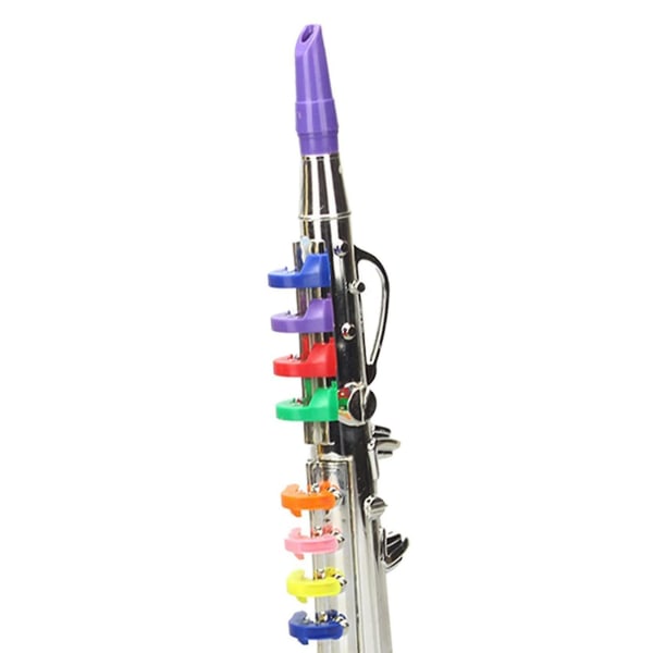 8 tones simulering saksofon leketøy rekvisitter kompatibel med barnefest leketøy gull