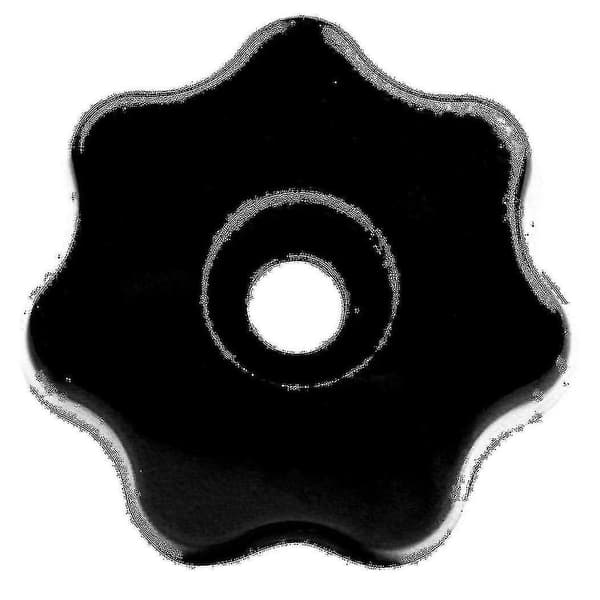 15 stk. Sorte Stjernegrebsknapper, Hun-Gevind Diameter 8mm, Hoveddiameter 40mm