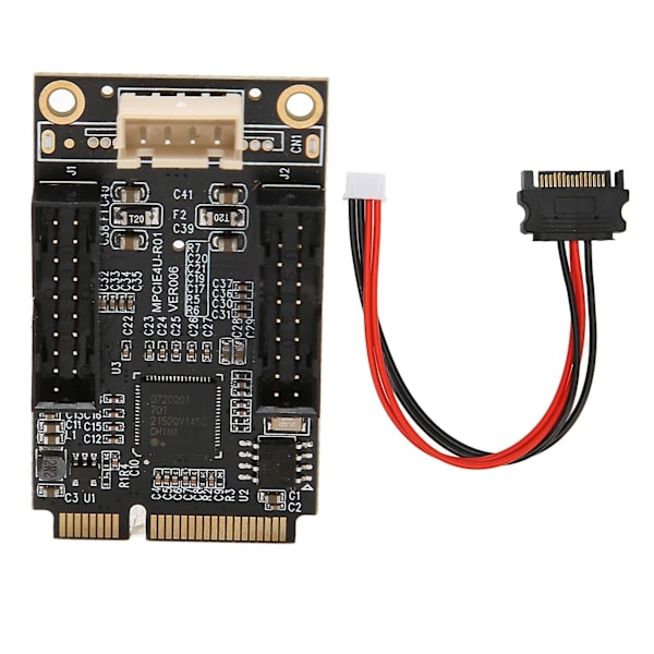 Mini PCIE til USB 3.0 Dual 19PIN Front Udvidelseskort - 5Gbps Hot Swap til Windows XP/2003 og OS X 10.8+