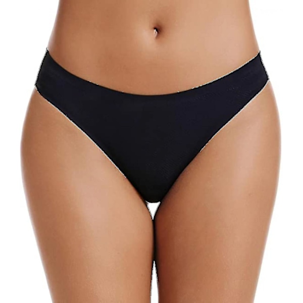 Sømløse Tangaer til Kvinder No Show Tanga Underwear Kvinder 5 Pak, Sort, L