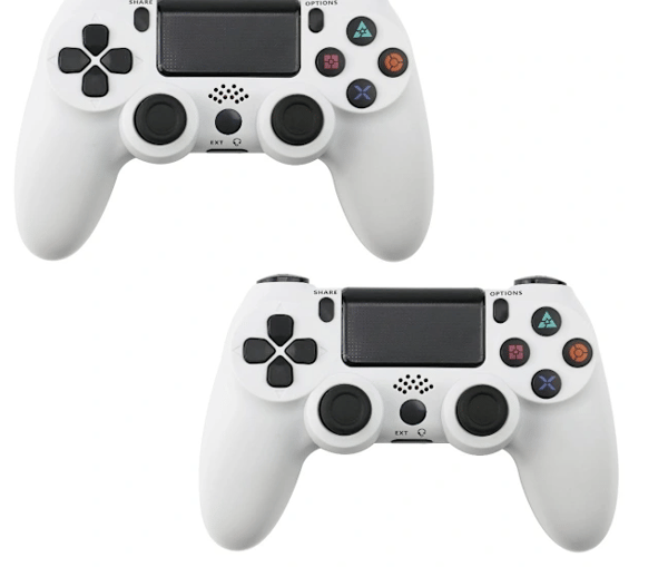 2-pak PS4-kontroller DoubleShock trådløs for PlayStation 4 Hvit