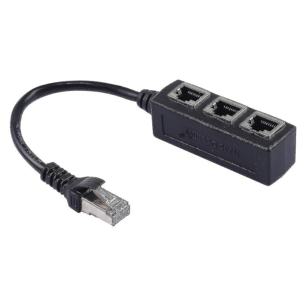 1 til 3 stikkontakt LAN Ethernet netværk RJ45 stik splitter extender