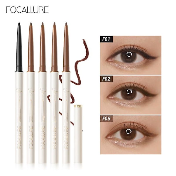 Focallure Eyeliner-liimakyniä - Vedenkestävä, tahraamaton, pitkäkestoinen, nopeasti kuivuva, luonnollinen