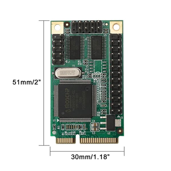 Mini Pci-e Pcie Til Rs232 Db9 Seriel + Db25 Com Kort Adapter Bus Bredbånd 6gb/s
