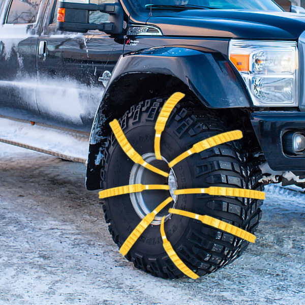 Golv- och ångtvättstillbehör 6 st/ set Vinter Antisladd buntband för bärbara fordon Snow Mud Wheel Däck Bildäck Snow Chain Universal