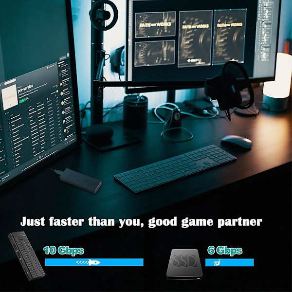 M.2 Nvme Ssd-kabinett Type-c Solid-state Drive 10gbps Ngff Sata Ssd-boks