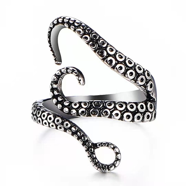 Mørk Nat Workshop Punk Ny Blæksprutte Ring Legering Åben Ring Producent Engros Blæksprutte Retro Ring
