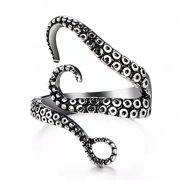 Mørk Natt Workshop Punk Ny Blekksprut Ring Legering Åpen Ring Produsent Engros Blekksprut Retro Ring