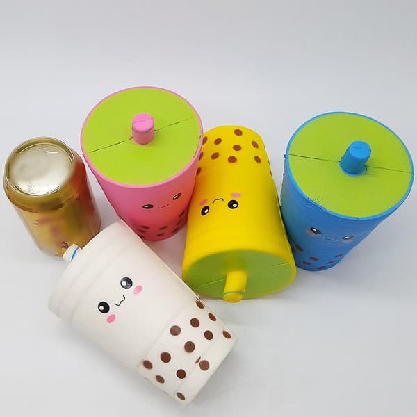 Prank Mælkete Toy Squeeze Finger Stress Toy Angst Fidget Autisme Tilføj Terapi blue