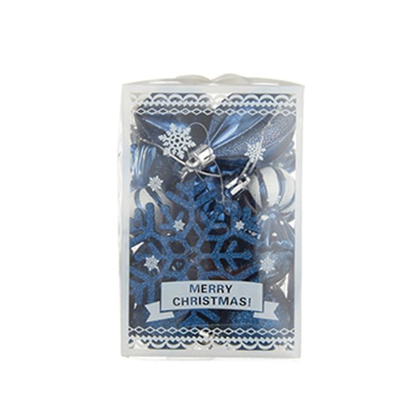 Julgåvor Julkula Set 6cm Målad Specialformad Kula Dammpulver Snöflinga Box Juldekorationer
