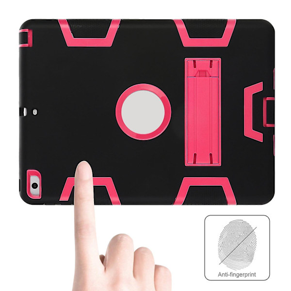 Svart ros för Apple iPad 4 fodral stötsäkert cool gummistativ