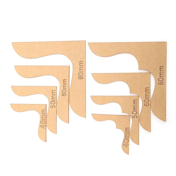DIY Transparent Akryl Hörnblomma Mönster Stencil Skärverktyg - 8st Blommallar för Hantverk