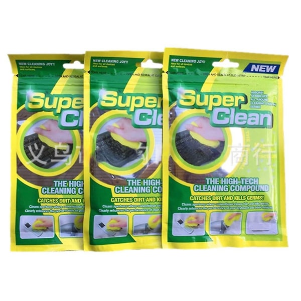 3 stk Super Clean Keyboard Cleaner Støvsnavsfjerner Bil Ny Magic Gel Kit-blanding Farver