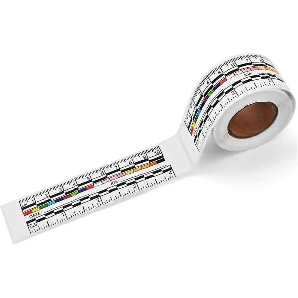 Rulla, självhäftande linjal Pappersklistermärke Sårmåttbandsenhet 10cm 4tums sårmåttband Det finns 100 st i en rulle1 Rollwhite