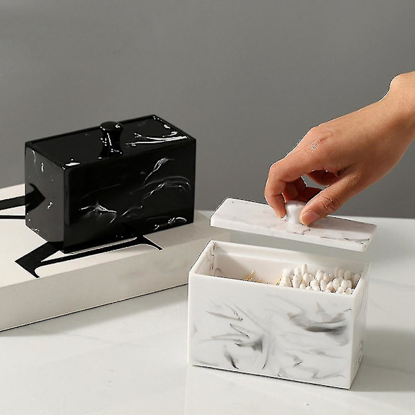 Marmor Tekstur Resin Tandstikholder Bærbar Tandstikbeholder 2