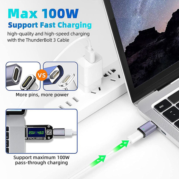 5a Magnetisk Adapter Usb C Han Til Hun 100w Hurtig Opladning Magnet Usb C Data Adapter Otg Stik