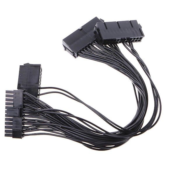 30 cm ATX 24-bens han til 24-bens hun strømforsyningsforlængerkabel 18 AWG