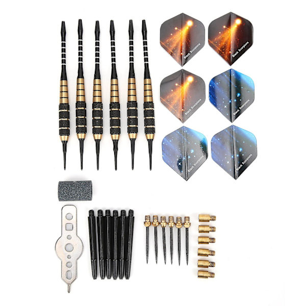 Aluminiumlegering Mjuka Spets Dart Set - 6 st Säkerhets Hårda Nåldart