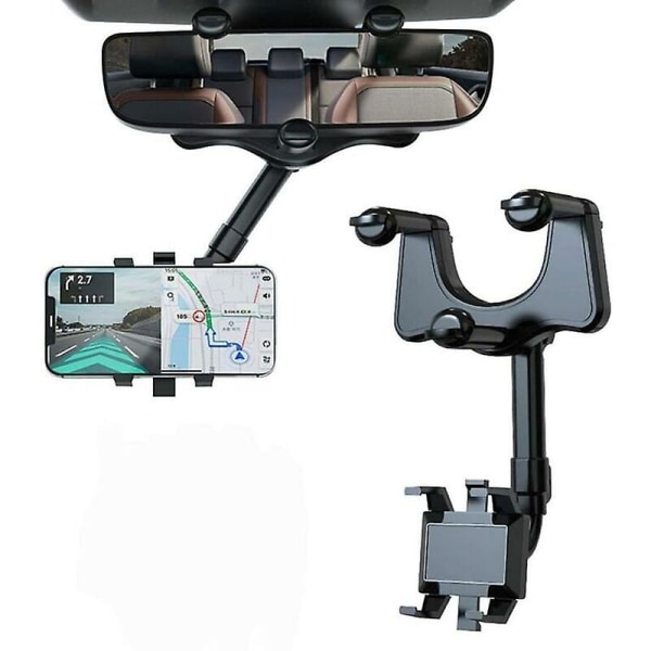 Bil Infällbar telefonhållare Mirror Mount Ar Navigation - 360, Svart, 1st