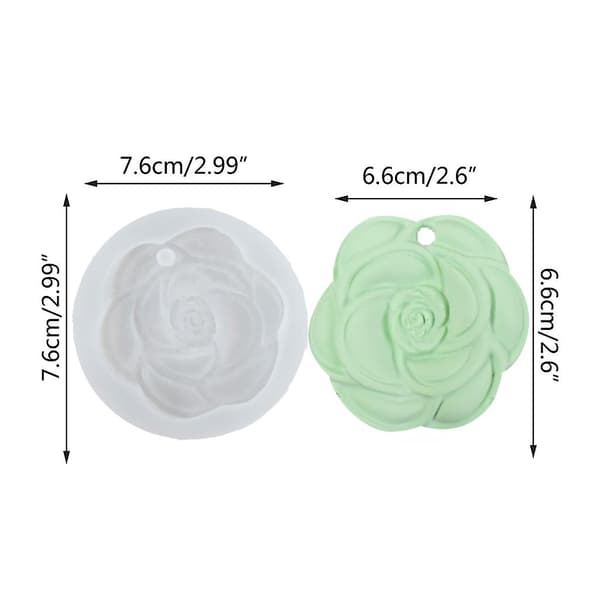 Blomsterformet Diffuser Silikonform DIY Kamelia Aromaterapi Epoksyharpiksformer
