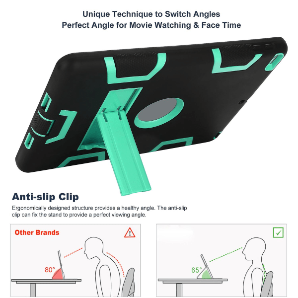 Hybrid stötsäkert case Shell Protector Stativ för ny Ipad 9,7" 2018 6th Mint