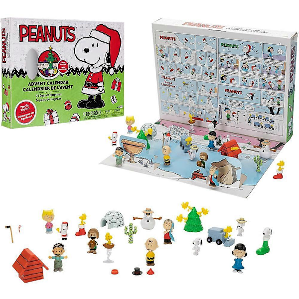 2024 Peanuts-SNOOPY Hahmot Tarvikkeet Joulukalenteri XMAS 24 Päivän Laskenta Lapsille Hauska Lahja