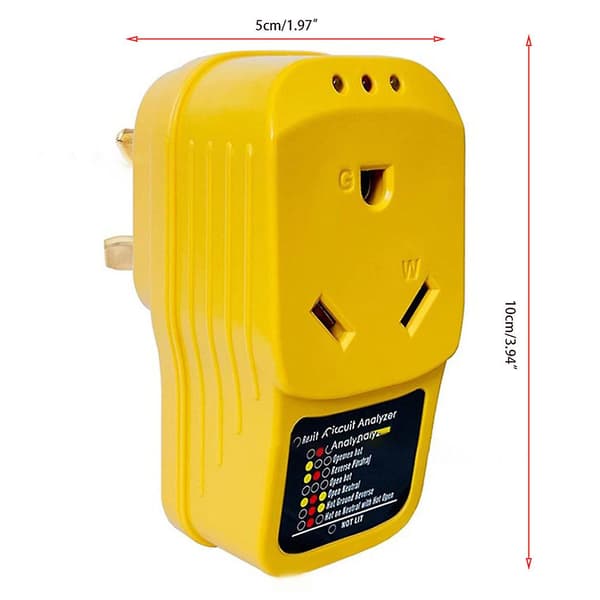 Rv Surge Protector 30-amp Han-til-hun Adapter Kredsløbsanalysator Med Indikator