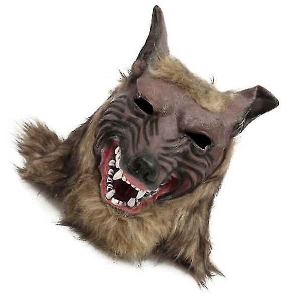 Halloween-masker Maskerade Bar-dekorasjon Kul form Vinyl Ulvehode Maske Hodeplagg Cosplay Rekvisita