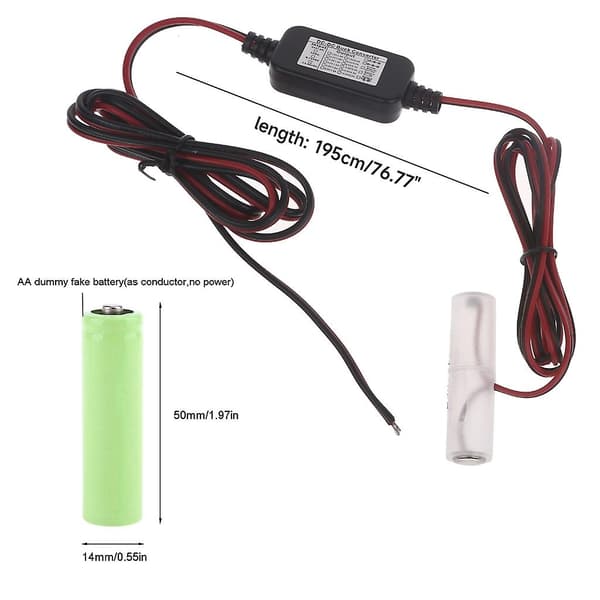 2-pin strømomformer DC Buck Boost batter eliminator erstatter 2 stk 1,5 V AA