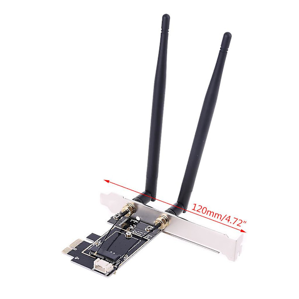 Trådlöst kort till Pcie-1x till Ngff-ekey Pcie Laptop Pc Wifi Wlan-kortadapter