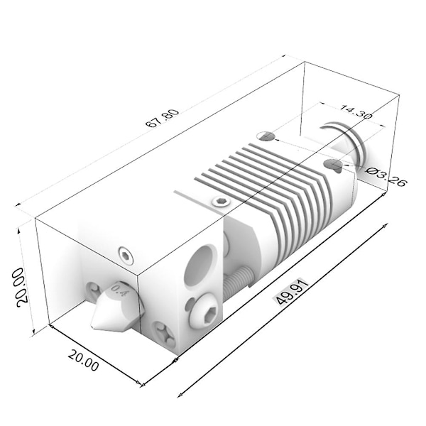 3d-printerdele samlet ekstrudersæt 24v 40w til Anet Et4/et4x/et4 Pro med varmelegeme termistor
