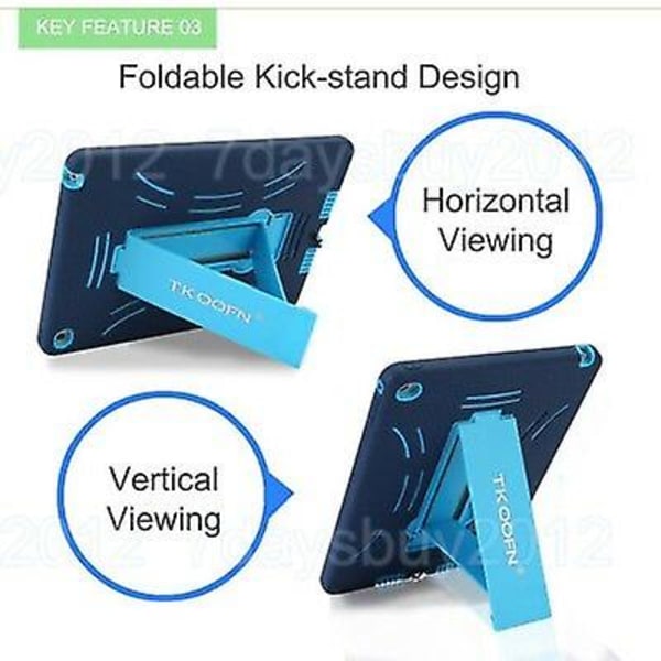 Kids Heavy Duty Shockproof Stand Case Cover för Apple Ipad 4 3 2 Mini & Air Pro