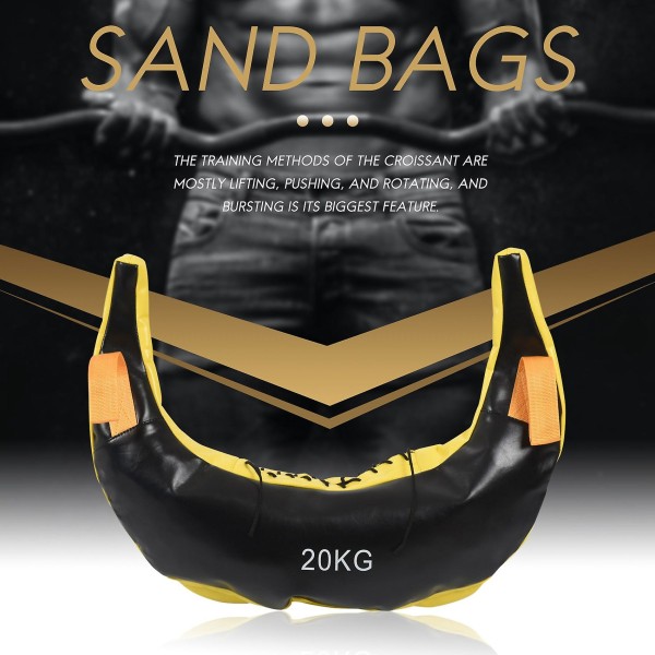 Tyngdlyftsväska Bulgarisk Power Bag Styrketräning Sandpåse Fitness Träning Sandpåse Gul