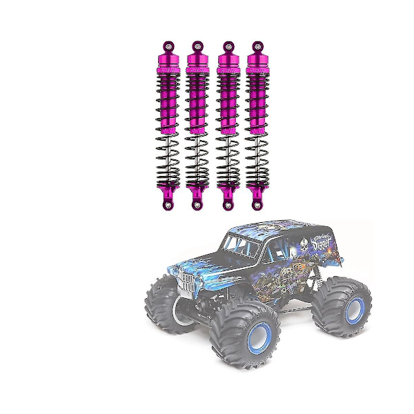 4 stk. Metall Front og Bak Dempere for 4wd Solid Axle 1/8 Rc Bil Oppgraderingsdeler,5