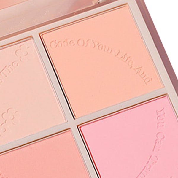 4 Färger Blush Palette - Bärbar mättad mångsidig pressad Makeup Blush Palett för kvinnor