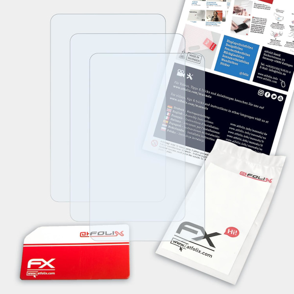 atFoliX 3x skyddsfolie kompatibel med Tigerbox Touch Displayskyddsfolie klar