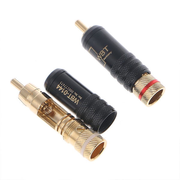 4 kpl Wbt-0144 kullattua RCA-liitintä lukitusjuotos O/video-liittimet