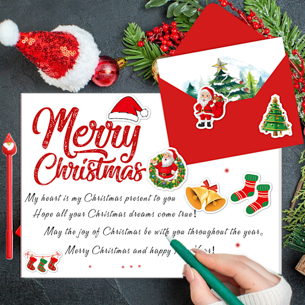 Jule DIY Journal Sæt Nytårsgave Skrivebog Børnedagbog Sæt Amazon sh028 christmas diary set