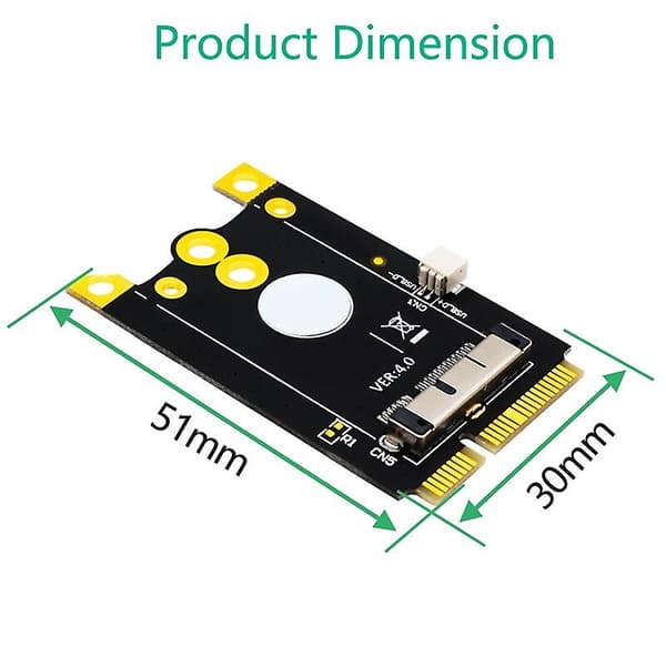 Oppgradert versjon Mini PCIe (MPCIe) konverteradapterkort 12+6 pinner WiFi-kort til Mini PCI-E for Broadcom BCM94360CD