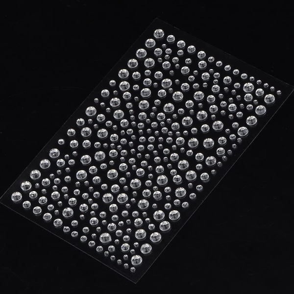 Eboot 650 stykker selvklebende krystall Rhinestones Gems (klar)